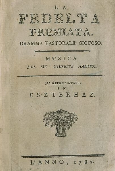 La fedelta premiata (Fidelity Rewarded), by Franz Joseph Haydn (1732-1809), 1781, frontispiece