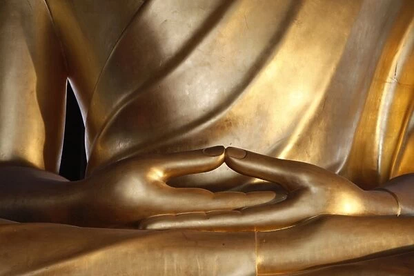 Detail of a large Buddha statue