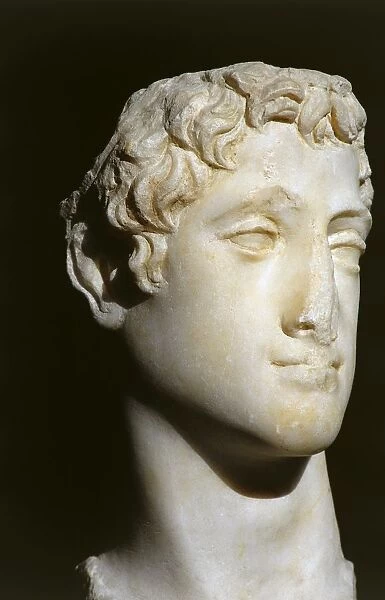 Marble head of Ptolemy VI (176-145 b. c. )