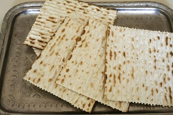 Matzoh unleavened bread eaten during Passover Jewish festival