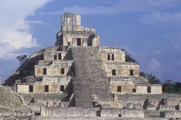 Mexico, Campeche, Edzna, The Great Acropolis exterior