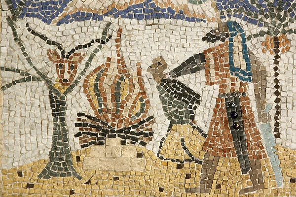 Mosaic depicting Issacs sacrifice