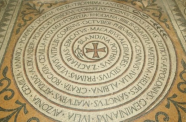Mosaic in Saint-Martin d Ainay basilica