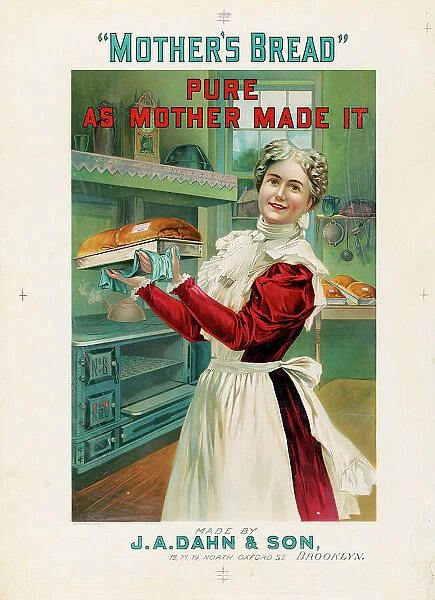 'Mother's bread'pure as mother made it. Made by J. A. Dahn & Son in Brooklyn NY ca. 1900-1910