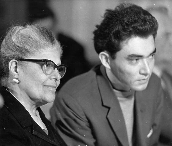Mrs, eslanda robeson, an invited guest at a plenary session of the gdr peace council in berlin on december 9, 1963