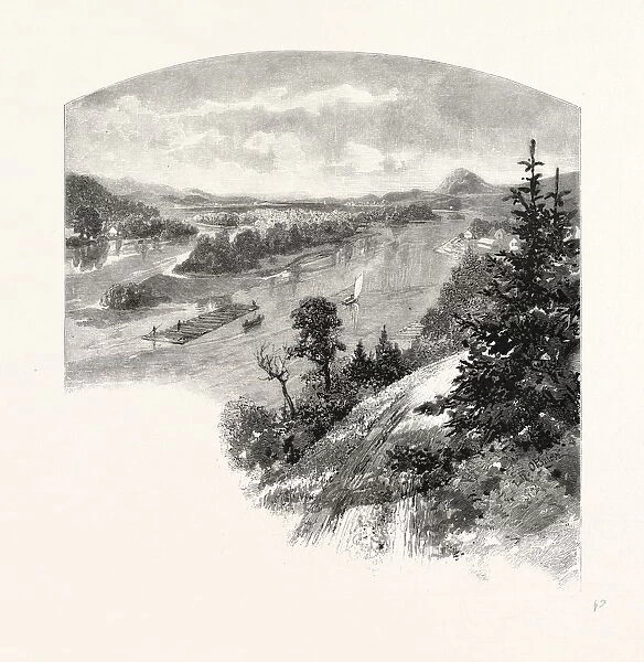 New Brunswick, Restigouche River, from Prospect Hill, Canada, Nineteenth Century