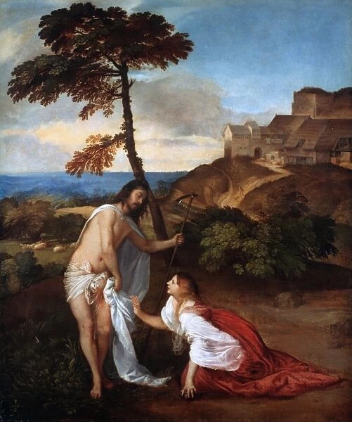 Noli me Tangere c1514. Oil on canvas. Tiziano Vecellio called Titian (c1488  /  1490-1576)