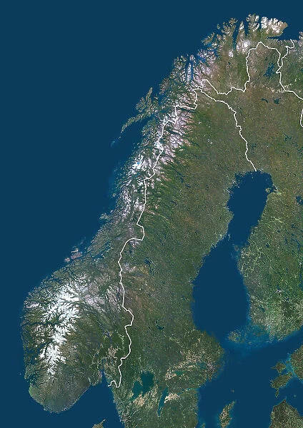Norway with borders