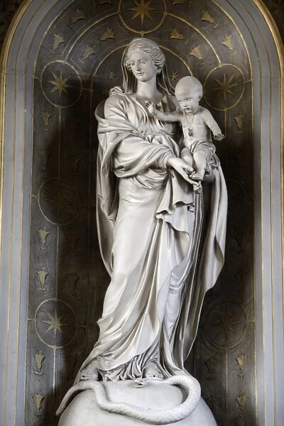 Paris, France Saint Jacques du Haut Pas church 19th century statue depicting the Virgin