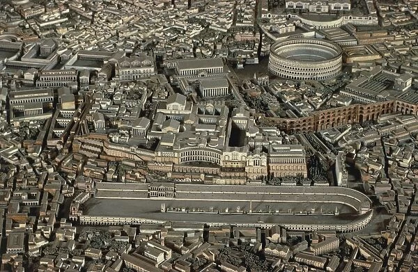 Plastic model of Imperial Rome during the Age of Constantine, designed by architect Italo Gismondi in 1  /  250 scale, detail