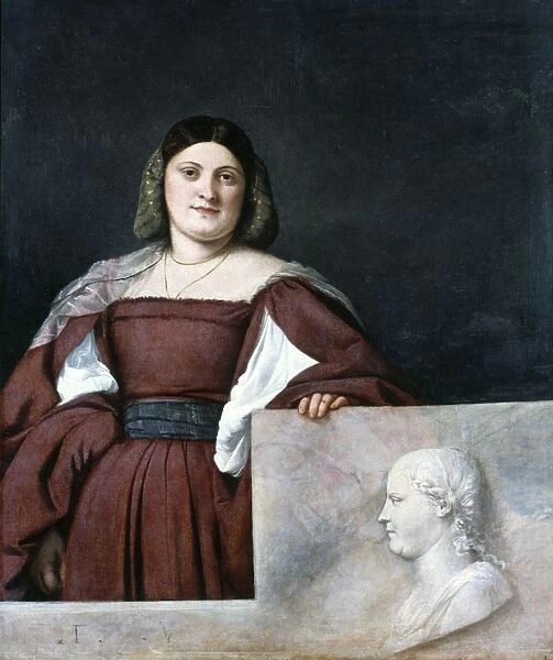 Portrait of a Lady La Schiavona (Woman of Dalmatia) c1510-1512. Oil on canvas