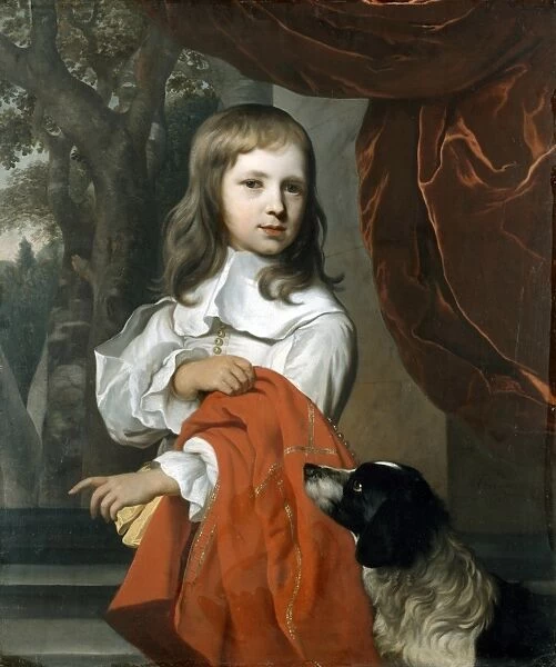 Portrait of a Young Boy with a Dog, 1658. Oil on canvas. Jacob van Loo (1614-1670)