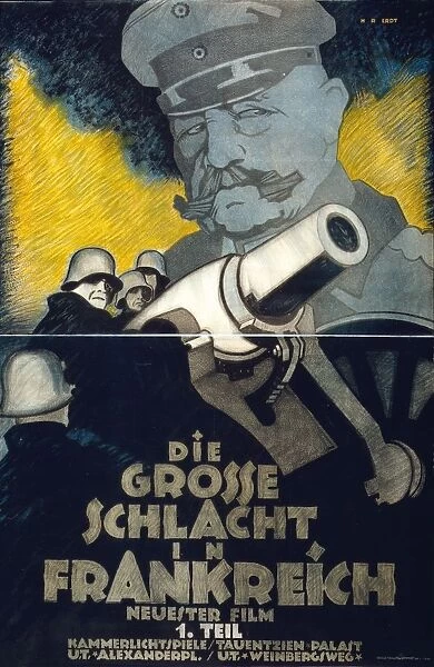 Poster for the World War I film Die Grosse Schlacht in Frankreich Part I