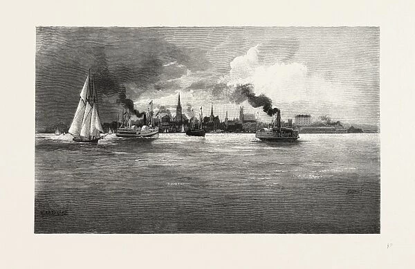 Prince Edward Island, Charlottetown, Canada, Nineteenth Century Engraving