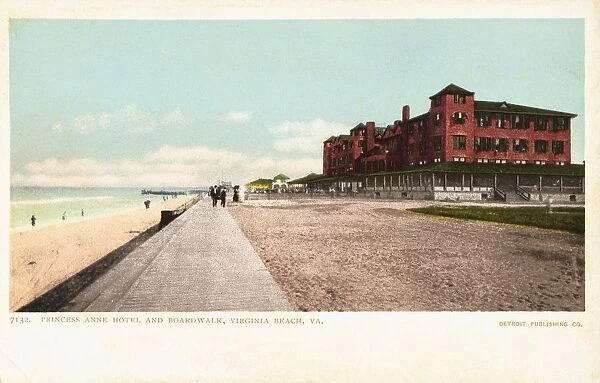 Princess Anne Hotel and Boardwalk, Virginia Beach, VA Postcard. ca. 1903, Princess Anne Hotel and Boardwalk, Virginia Beach, VA Postcard