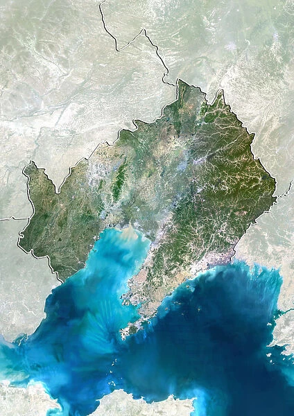 Province of Liaoning, China, True Colour Satellite Image