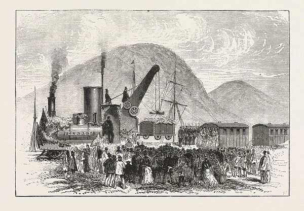 Railway Enterprise in New Zealand, Hoisting the First Truck of Coal on the Greymouth