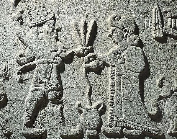 Relief depicting libation rite, from Eskimalatya, Turkey