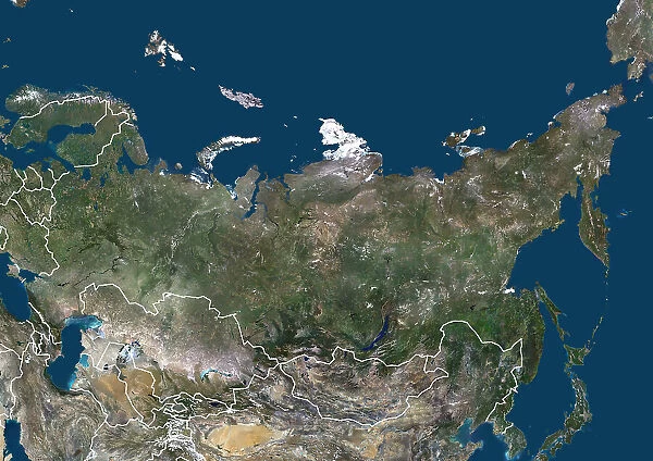 Russia and Northern Asia with borders