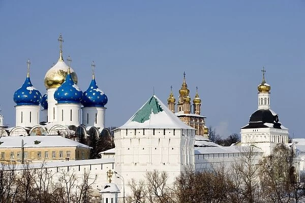 Russia, Sergiev Posad, Trinity St Sergius Monastery exterior