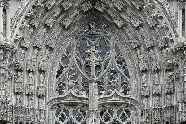Saint Gatien cathedral gable and tympanum