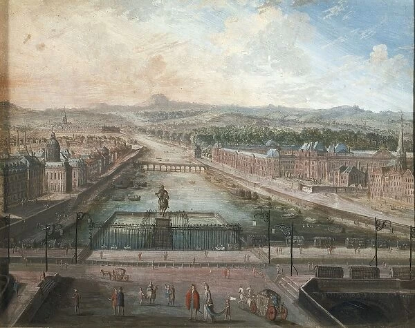 The Seine River seen from Place Dauphine by unknown artist