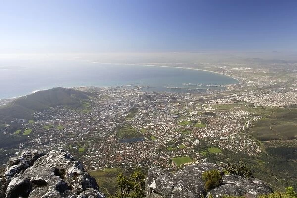 South Africa, Cape Town, view of the city from Table Mountain