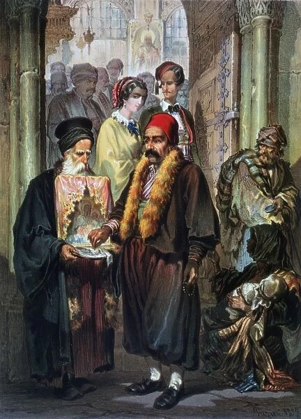 Souvenirs of the East: The Mendicant, 1857. Oil on canvas. Amedeo Preziosi