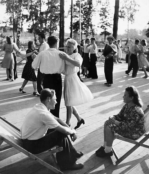 Soviet health spa, the dancing pavillion at the ivanovo textile workers rest home, september 1949