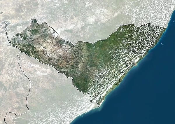 State of Alagoas, Brazil, True Colour Satellite Image