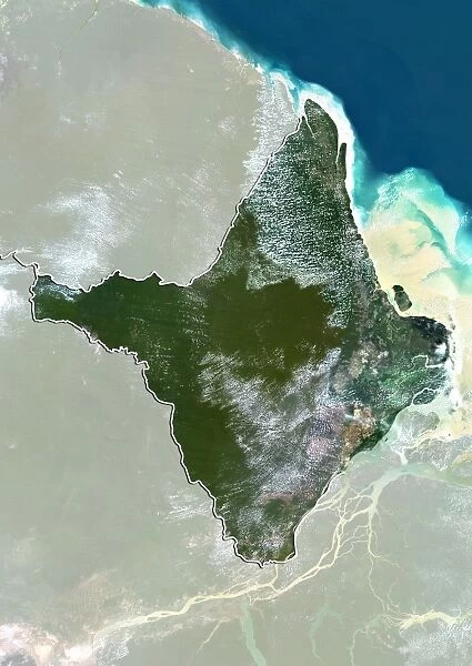State of Amapa, Brazil, True Colour Satellite Image
