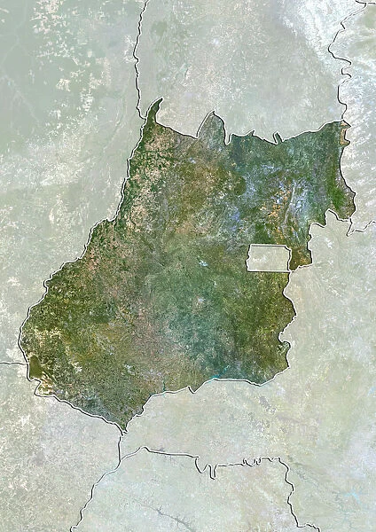 State of Goias, Brazil, True Colour Satellite Image