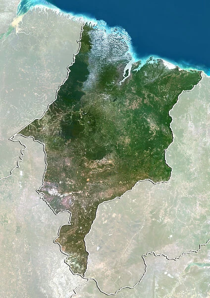 State of Maranhao, Brazil, True Colour Satellite Image