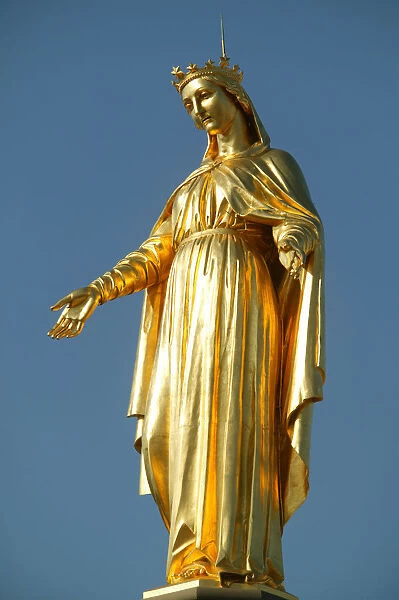 Statue on top of Fourviere basilica