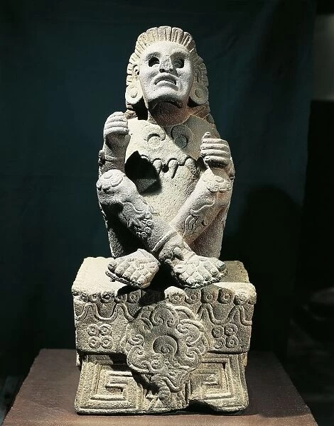 Statue portraying Xochipilli, God of flowers and love