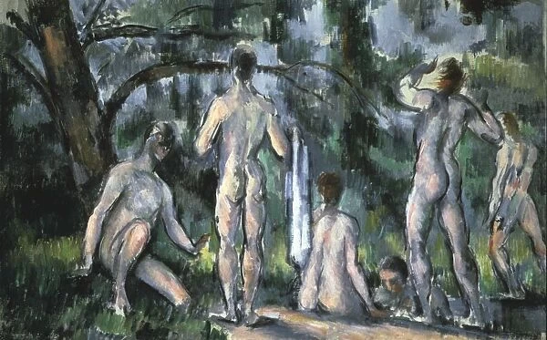 Study of Bathers c1890. Oil on canvas: Paul Cezanne (1839-1906) French Post-Impressionist