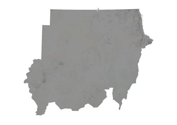 Sudan, Relief Map