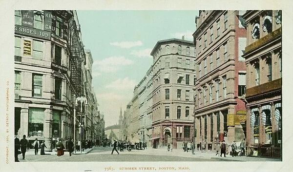 Summer Street, Boston, Mass. Postcard. 1904, Summer Street, Boston, Mass. Postcard