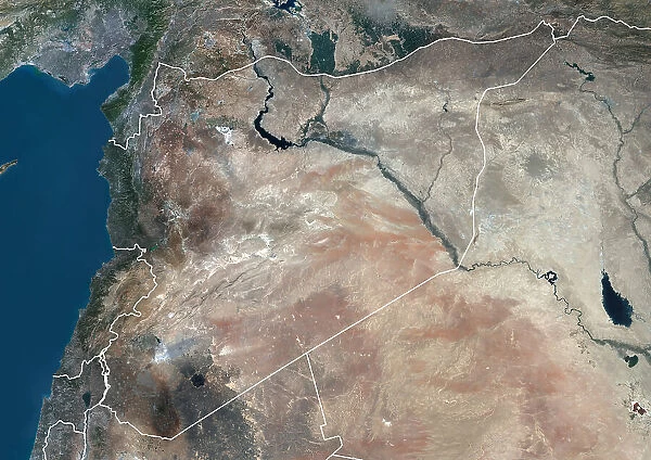 Syria with borders