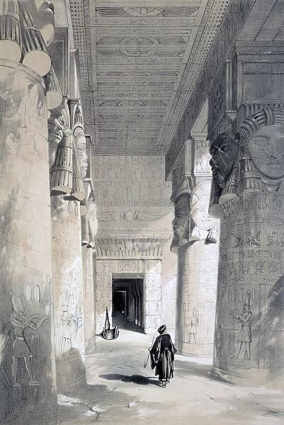 Temple of Dendera, 1845. Lithograph after Henry Pilleau (1813-1899) English artist