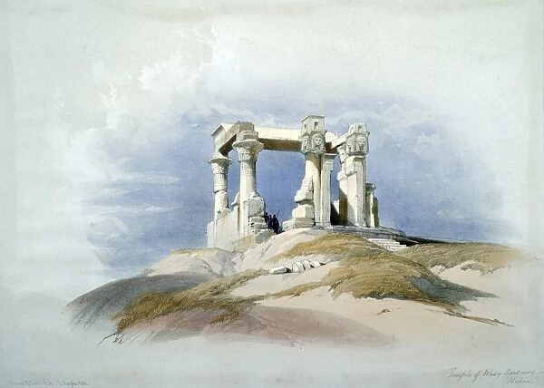 Temple of Wady Kardassy, Nubia, Watercolour. David Roberts (1796-1864) Scottish artist