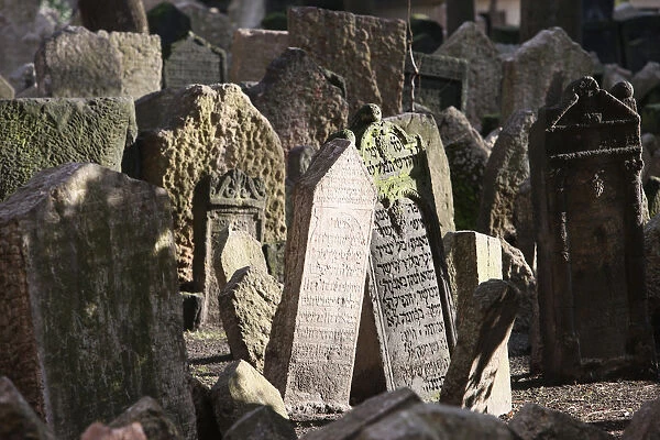 Tombstones in the Old Jewish Cemetery in Josefov