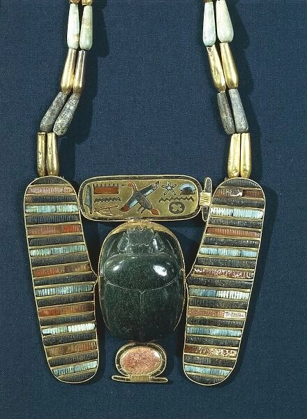 Treasure of Tanis, breastplate of Psusennes I in form of winged scarab