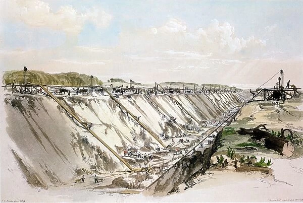 Tring cutting - 17 June 1837. Engineer Robert Stephenson. From J. Bourne Drawings