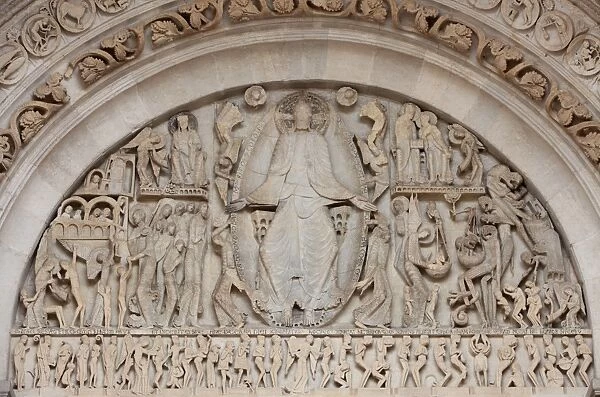 Tympanum. Last Judgment by Gislebertus on the West Portal of Saint-Lazare Cathedral
