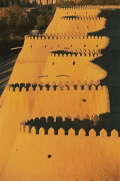 Uzbekistan, Khiva, Khiwa, Itchan Kala, Fortified walls