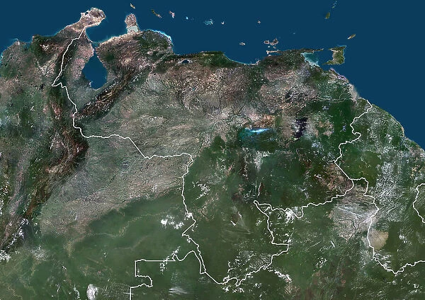 Venezuela with borders