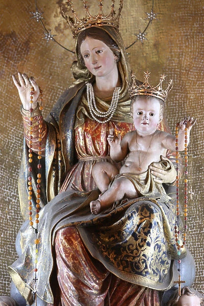 Virgin and child sculpture in St Peters and St Pauls church
