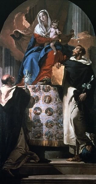 Virgin and child with St Dominic and St Hyacinth 1740-1750. Giovanni Battista
