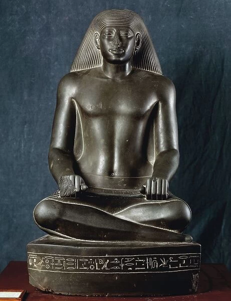 Vizier Nespakashuti seated in position of scribe, from Karnak